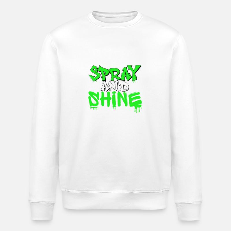 Spray and Shine Graffiti-Krone - Stanley/Stella Unisex Bio-Sweatshirt ROLLER - Weiß