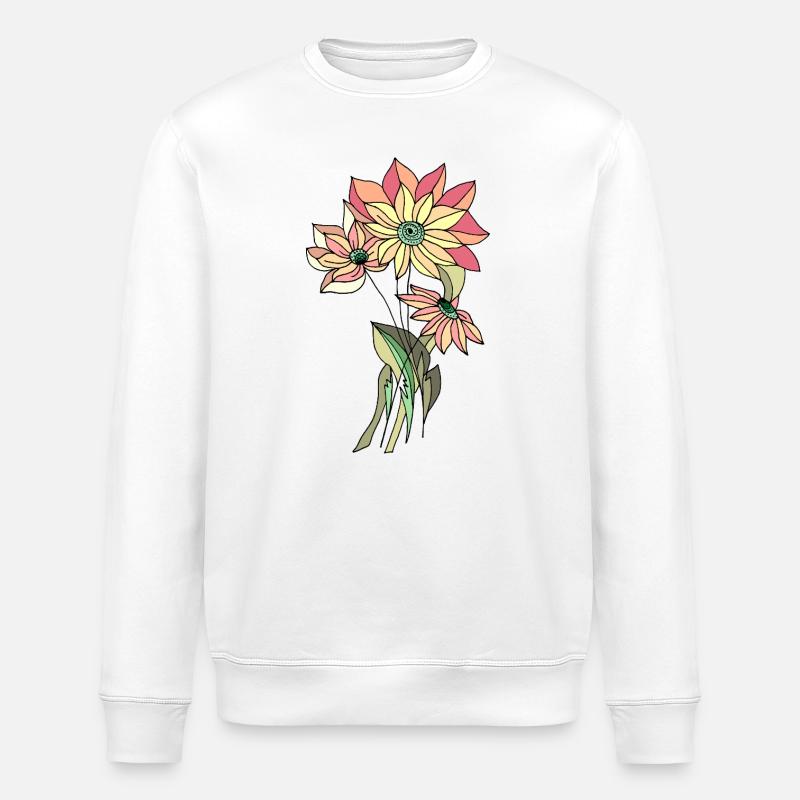 Fleur - Sweat bio ROLLER Stanley/Stella Unisexe - blanc