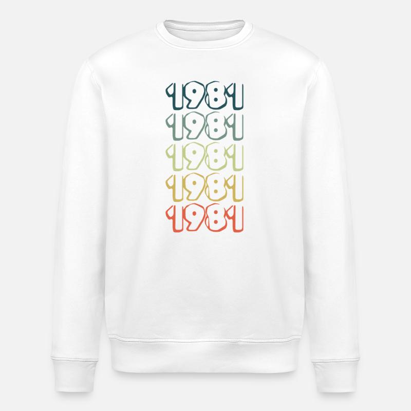 Geburtsjahr 1981 - Stanley/Stella Unisex Bio-Sweatshirt ROLLER - Weiß