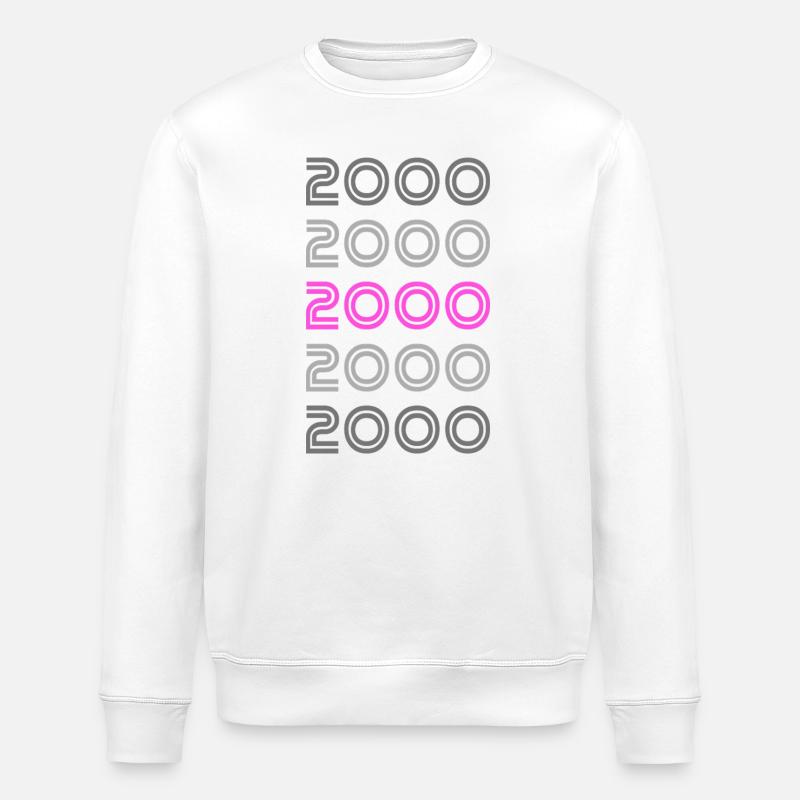 Retro 2000 - Stanley/Stella Unisex Bio-Sweatshirt ROLLER - Weiß