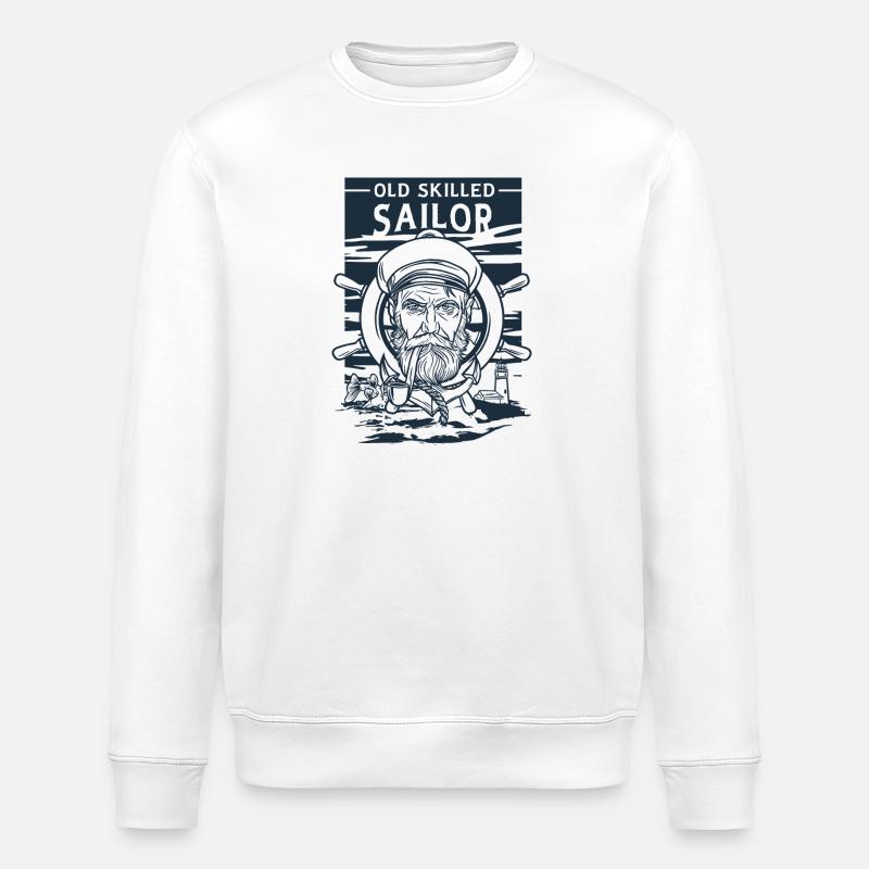 Vieux marin expérimenté Classic Maritime - Sweat bio ROLLER Stanley/Stella Unisexe - blanc