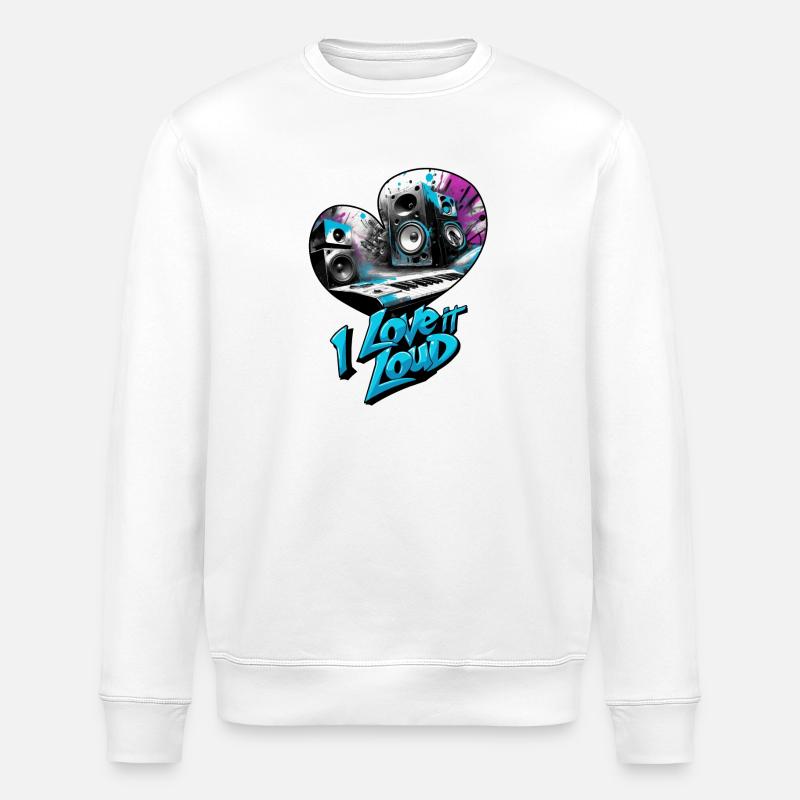 Ich liebe es laut - Stanley/Stella Unisex Bio-Sweatshirt ROLLER - Weiß