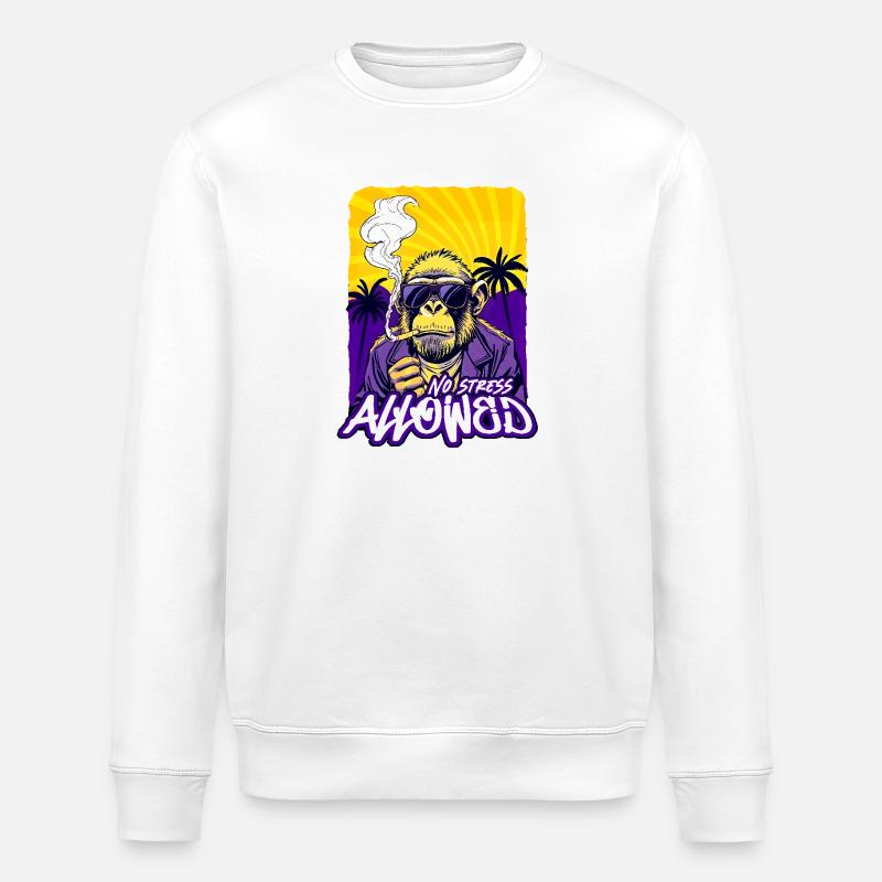 No Stress Allowed – EnrolDesign - Stanley/Stella Unisex Bio-Sweatshirt ROLLER - Weiß
