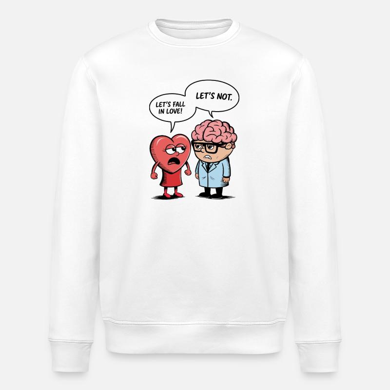 Liebe und Hirn - Stanley/Stella Unisex Bio-Sweatshirt ROLLER - Weiß