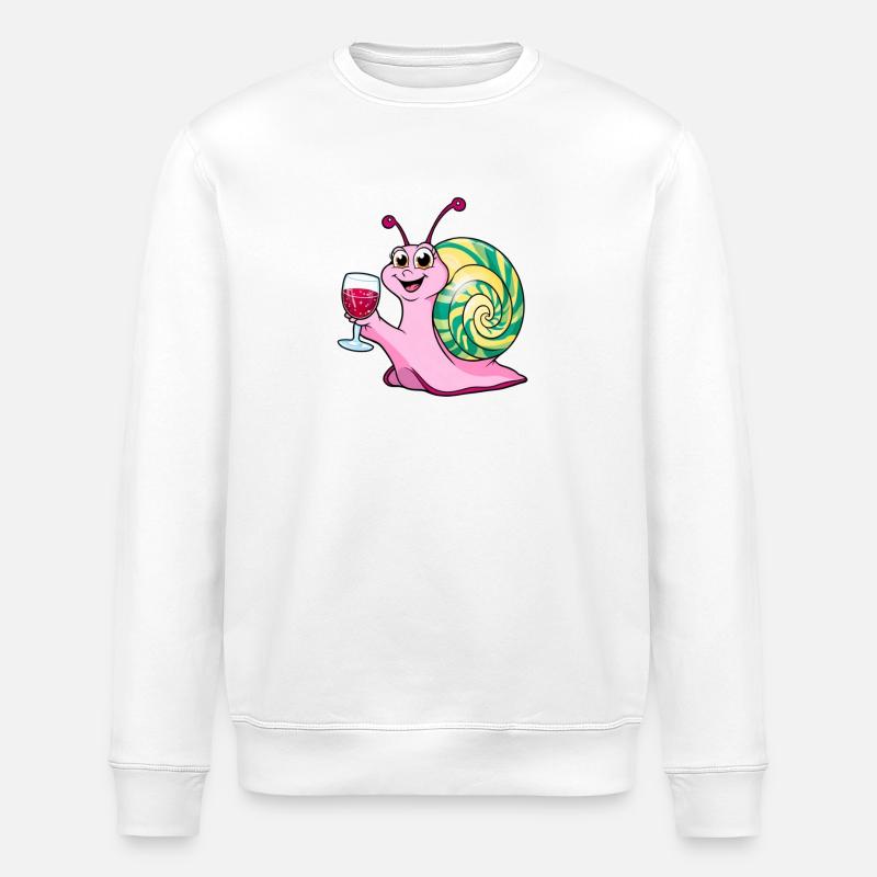 Weinbergschnecke - Stanley/Stella Unisex Bio-Sweatshirt ROLLER - Weiß