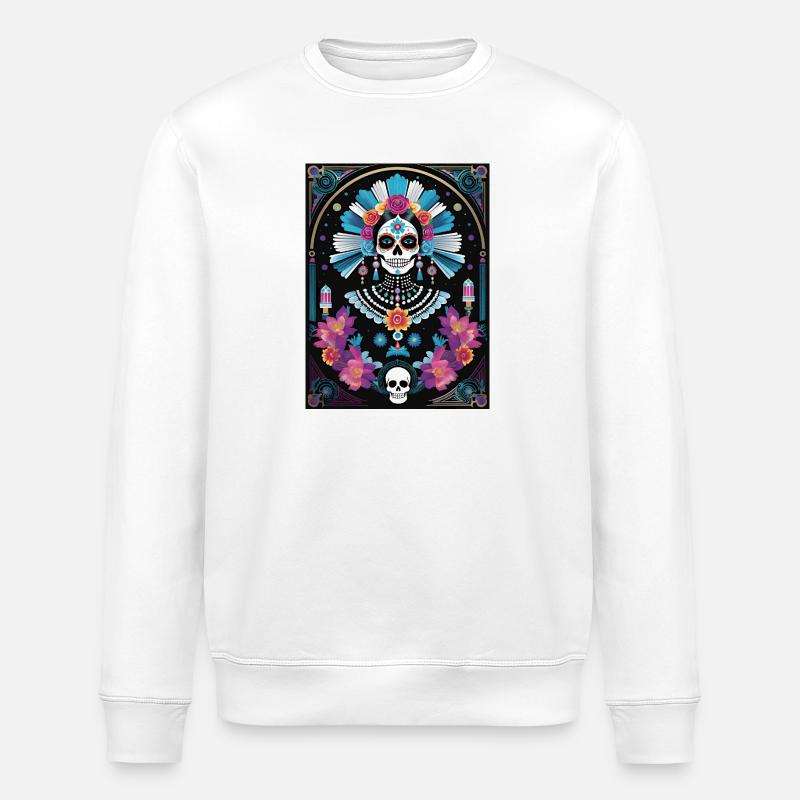 LA CATRINA DELUXE - Stanley/Stella Unisex Bio-Sweatshirt ROLLER - Weiß