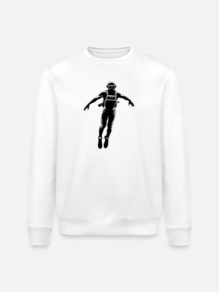 Diver - Hobby / Sport Sticker - Stanley/Stella ROLLER Unisex Organic Sweatshirt - white