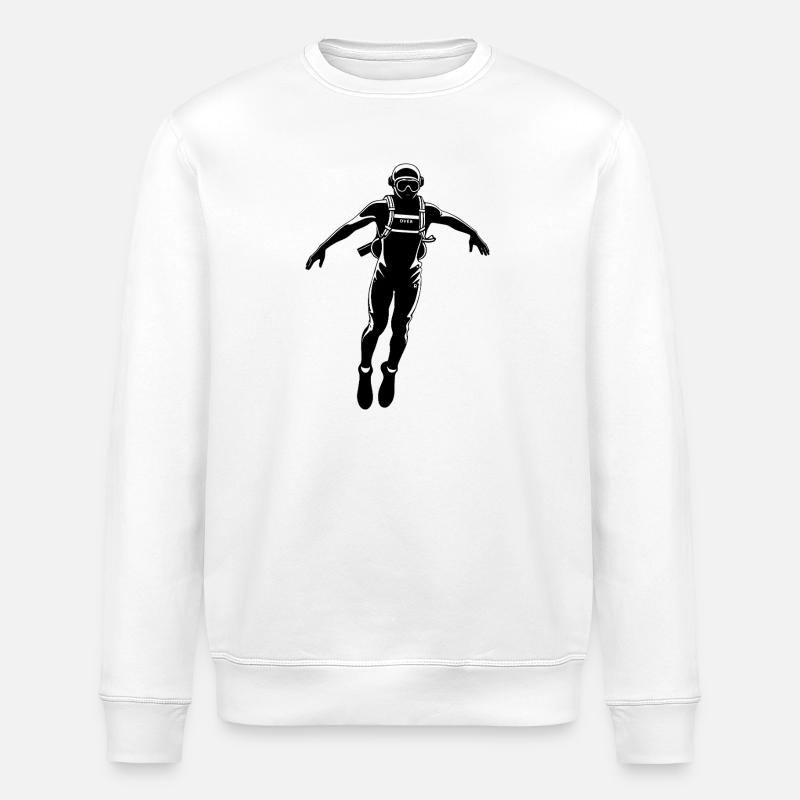 Taucher - Hobby / Sport Sticker - Stanley/Stella Unisex Bio-Sweatshirt ROLLER - Weiß