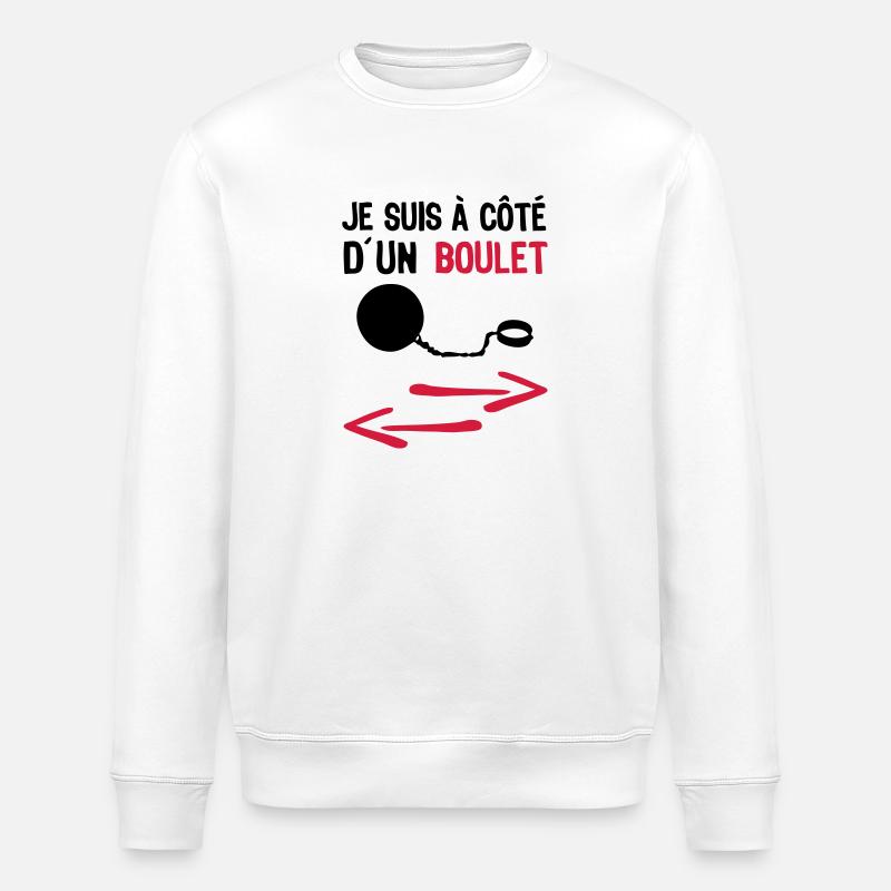 je suis cote boulet insulte1 - Sweat bio ROLLER Stanley/Stella Unisexe - blanc