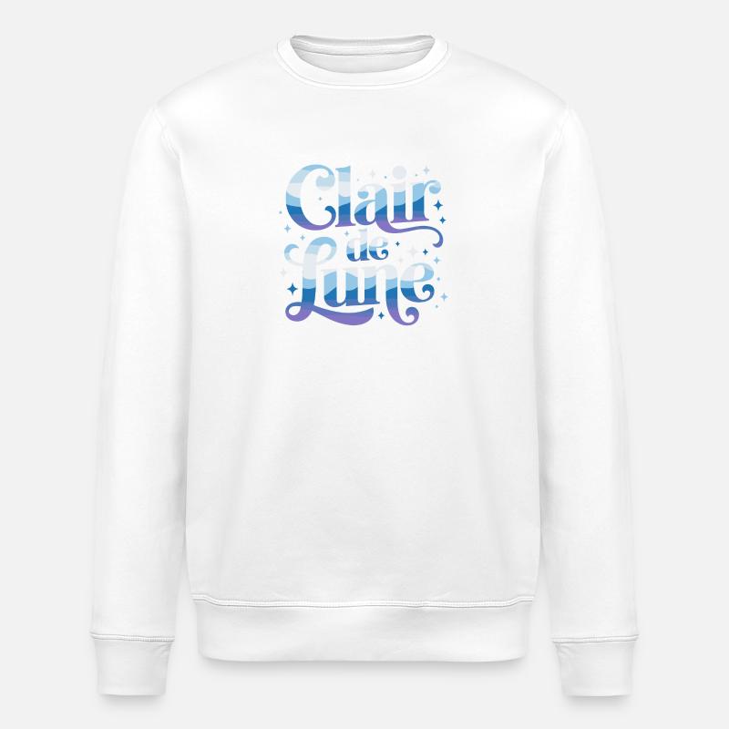 Clair de lune - Sweat bio ROLLER Stanley/Stella Unisexe - blanc