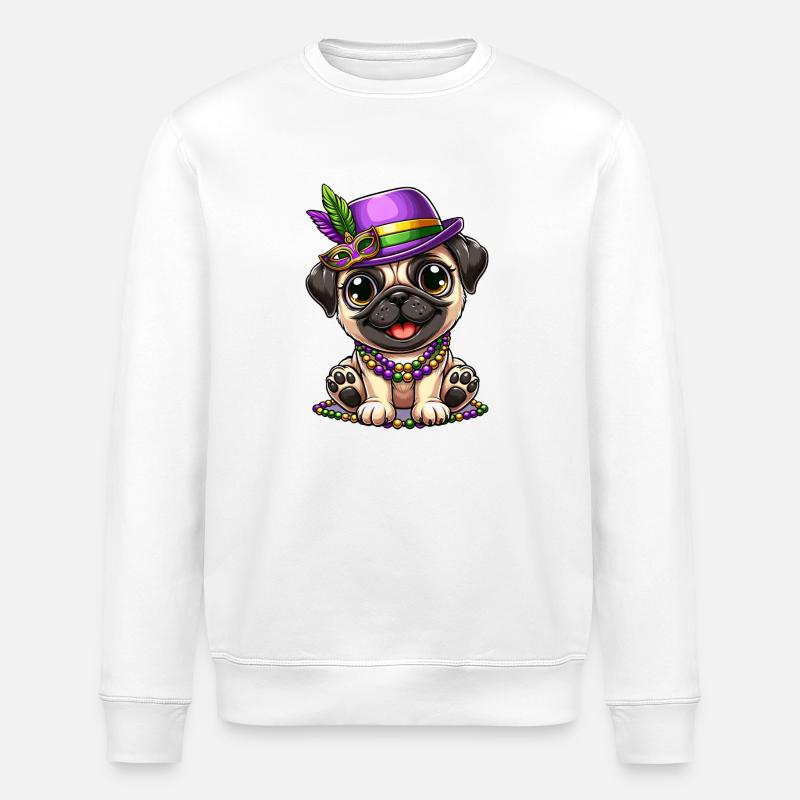Carlin comique de Mardi Gras - Sweat bio ROLLER Stanley/Stella Unisexe - blanc