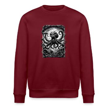 Kraken Dark Octopus Vintage - Stanley/Stella Unisex Bio-Sweatshirt ROLLER - Weiß - Vorne - Nik (191cm)
