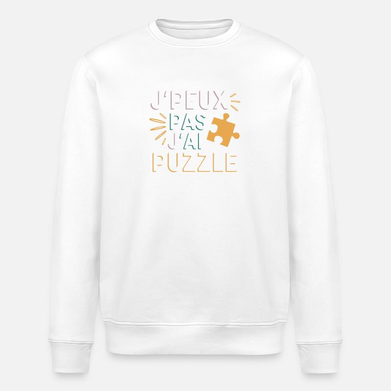 J'peux pas j'ai puzzle - Sweat bio ROLLER Stanley/Stella Unisexe - blanc