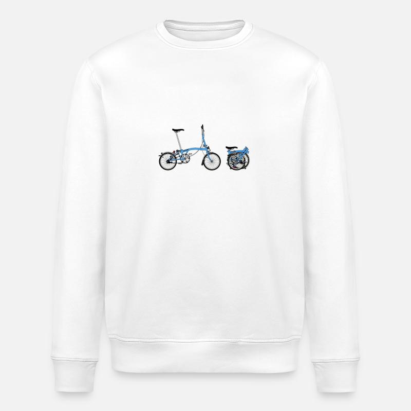 Brompton-Fahrrad - Stanley/Stella Unisex Bio-Sweatshirt ROLLER - Weiß