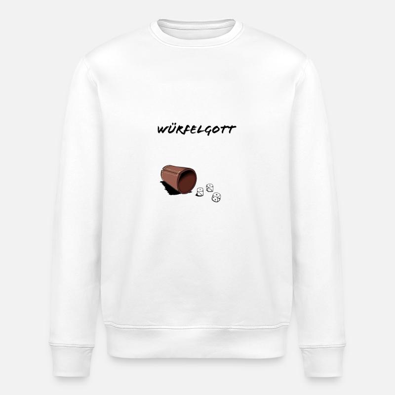 Würfelgott - Stanley/Stella Unisex Bio-Sweatshirt ROLLER - Weiß