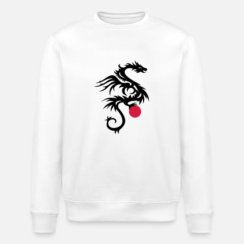 Dragon DRAKO 1 - Stanley/Stella ROLLER Unisex Organic Sweatshirt - white