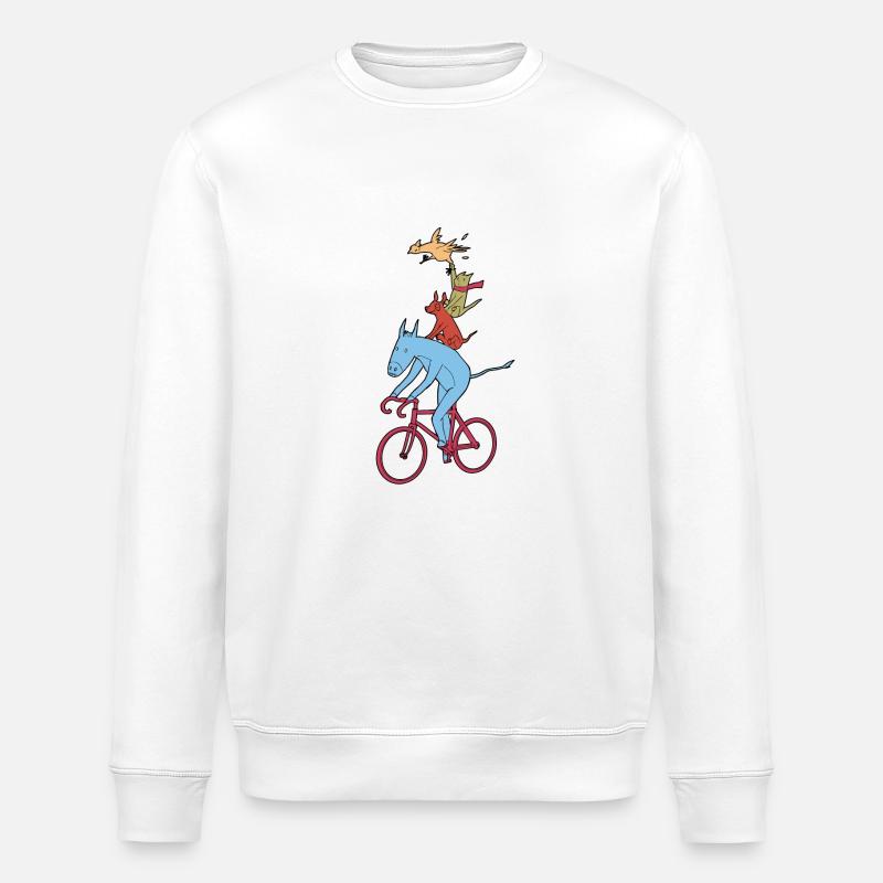 Bicycle Fairy tale - Stanley/Stella Unisex Bio-Sweatshirt ROLLER - Weiß