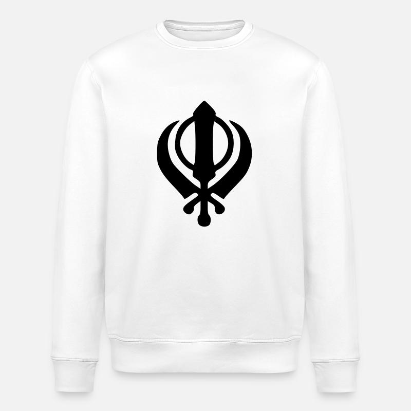 Sikh Khanda - Stanley/Stella Unisex Bio-Sweatshirt ROLLER - Weiß