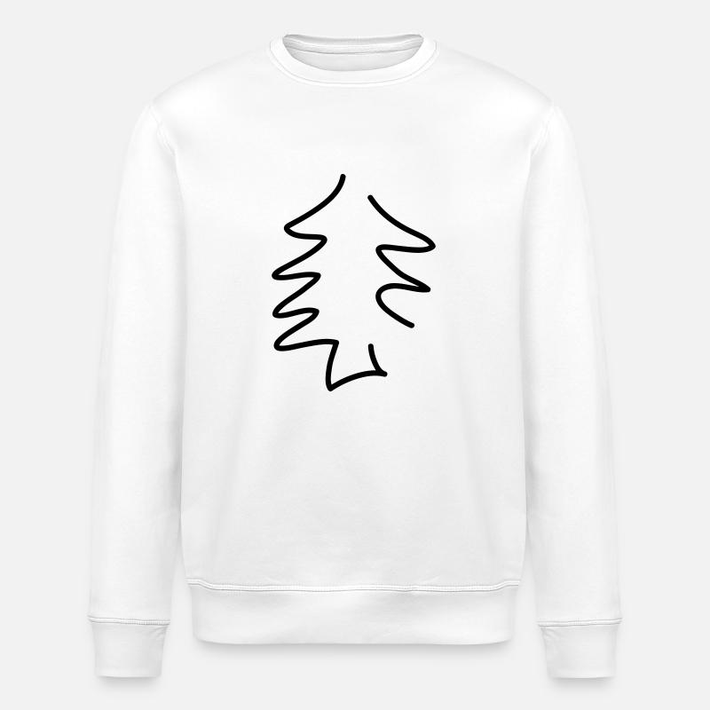 sapin simples - ligne - Sweat bio ROLLER Stanley/Stella Unisexe - blanc