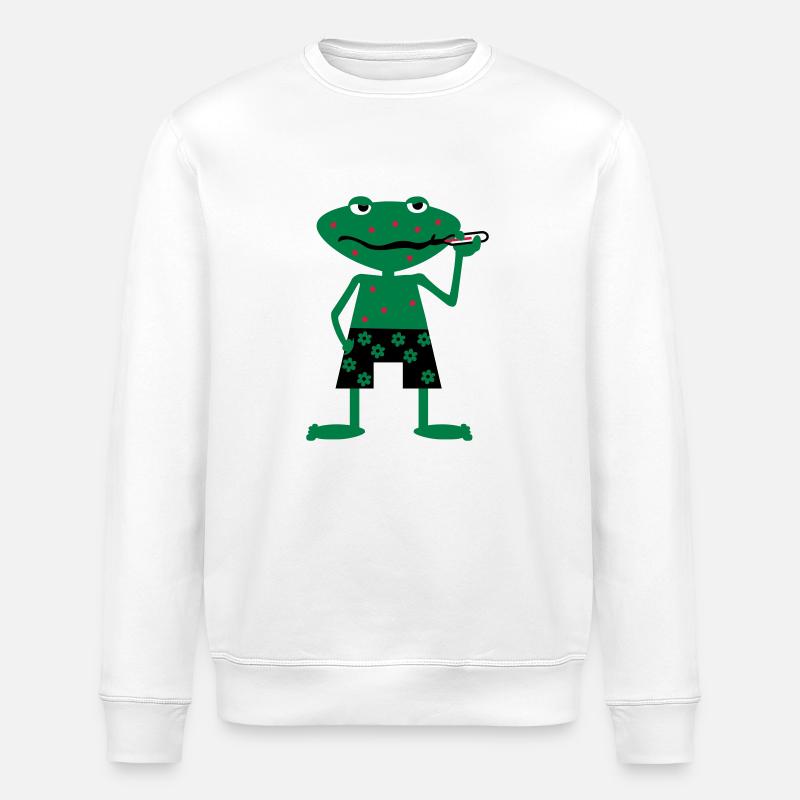 kranker frosch - Stanley/Stella Unisex Bio-Sweatshirt ROLLER - Weiß