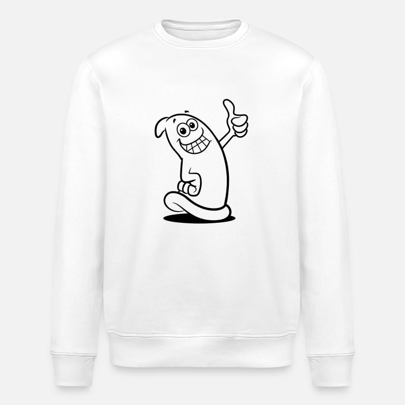 Eine Kondom-Figur - Stanley/Stella Unisex Bio-Sweatshirt ROLLER - Weiß