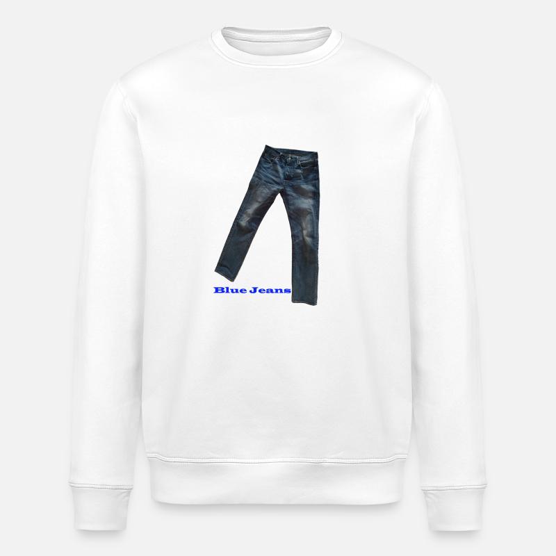 Jean bleu - Sweat bio ROLLER Stanley/Stella Unisexe - blanc
