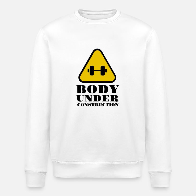 Body Under Construction - Stanley/Stella ROLLER Unisex Organic Sweatshirt - white