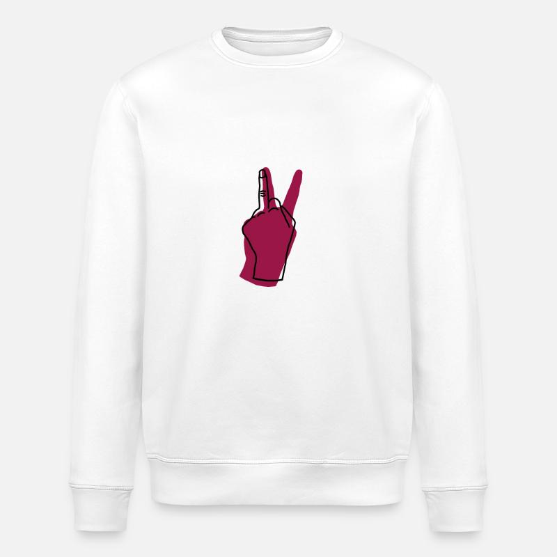 peace wine - Stanley/Stella Unisex Bio-Sweatshirt ROLLER - Weiß