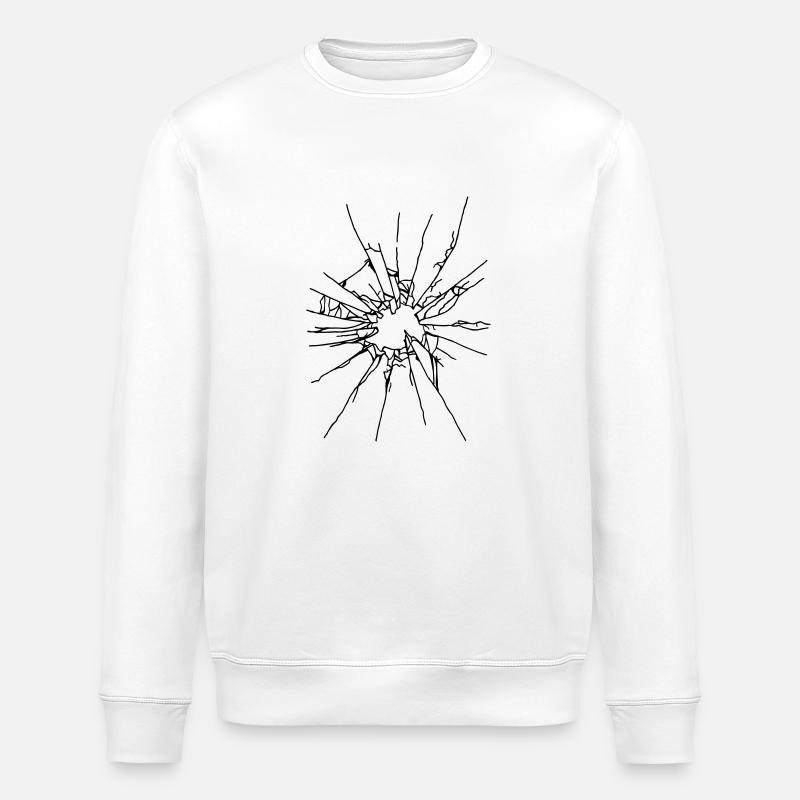 broken glass - Stanley/Stella Unisex Bio-Sweatshirt ROLLER - Weiß