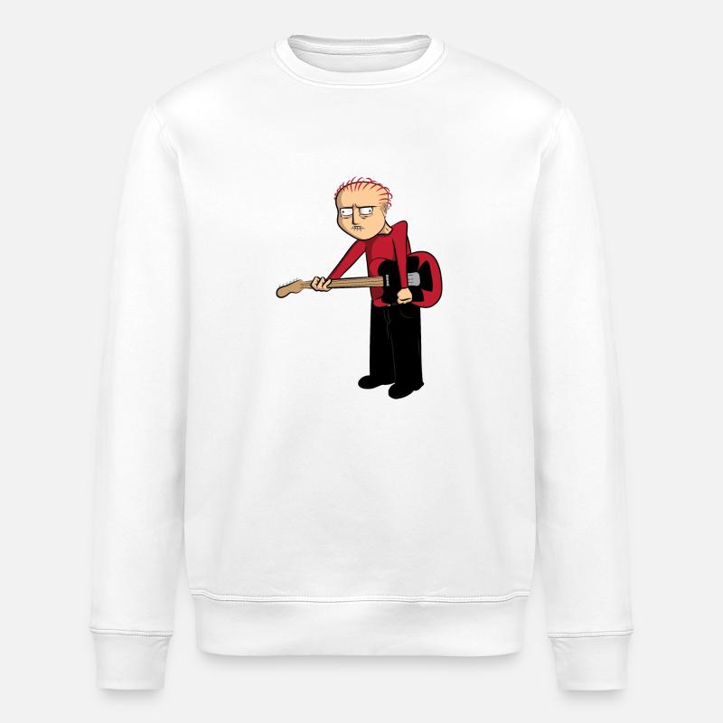 Guitar Dude - Stanley/Stella Unisex Bio-Sweatshirt ROLLER - Weiß