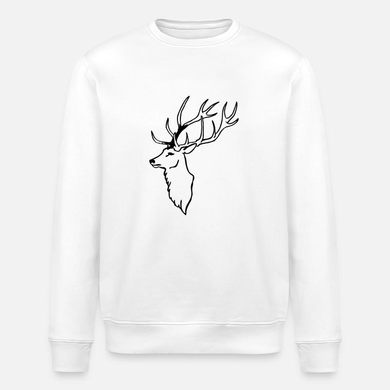 Deer - Stanley/Stella ROLLER Unisex Organic Sweatshirt - white