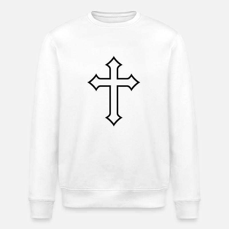 cross u - Stanley/Stella Unisex Bio-Sweatshirt ROLLER - Weiß