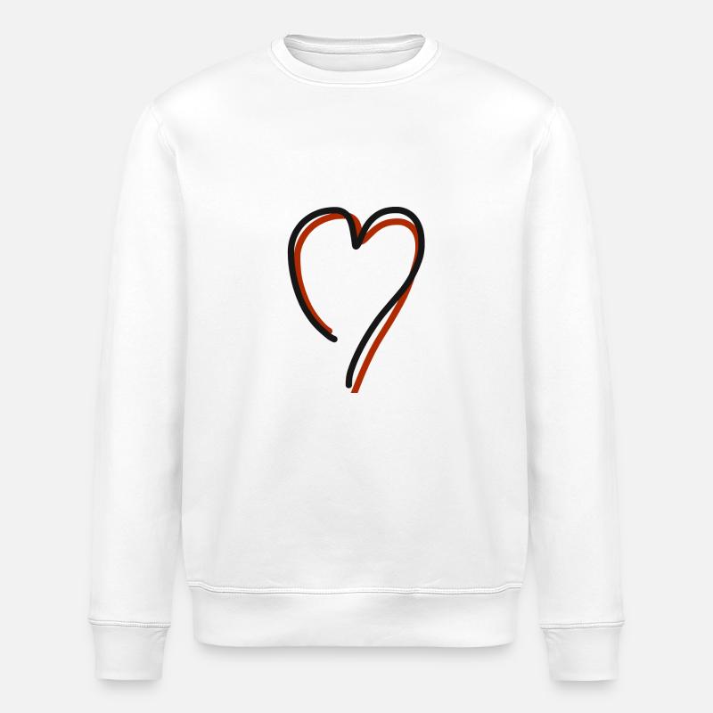 Herz an Herz - Stanley/Stella Unisex Bio-Sweatshirt ROLLER - Weiß