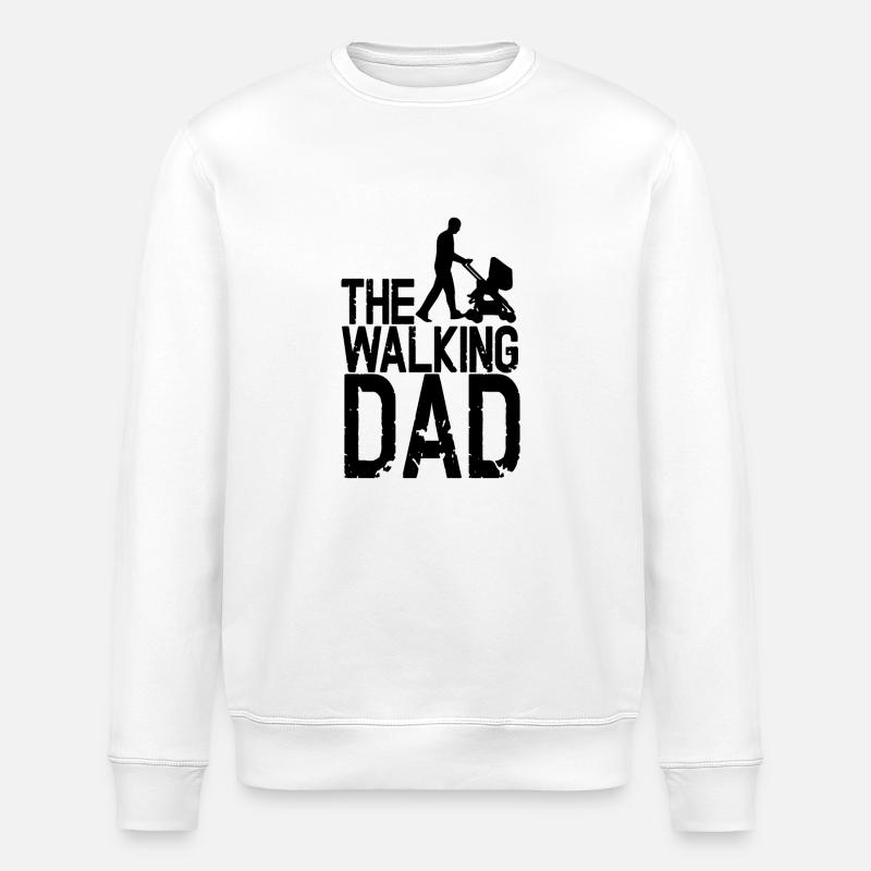 Le papa qui marche - Sweat bio ROLLER Stanley/Stella Unisexe - blanc