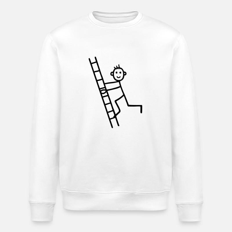 Mann auf Leiter - Stanley/Stella Unisex Bio-Sweatshirt ROLLER - Weiß