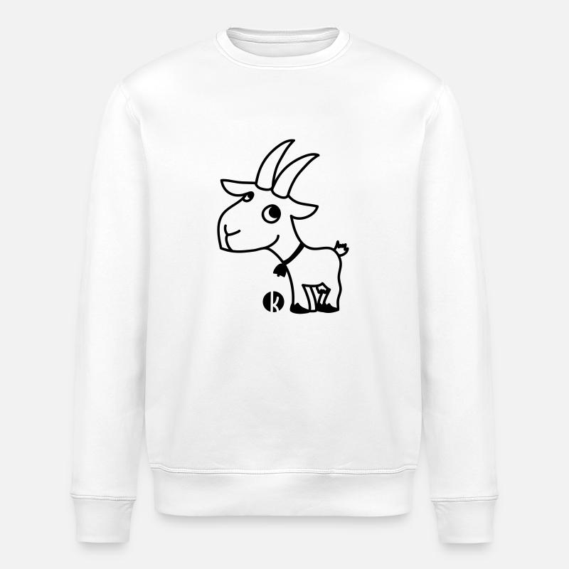 Ziege - Goat - Stanley/Stella Unisex Bio-Sweatshirt ROLLER - Weiß