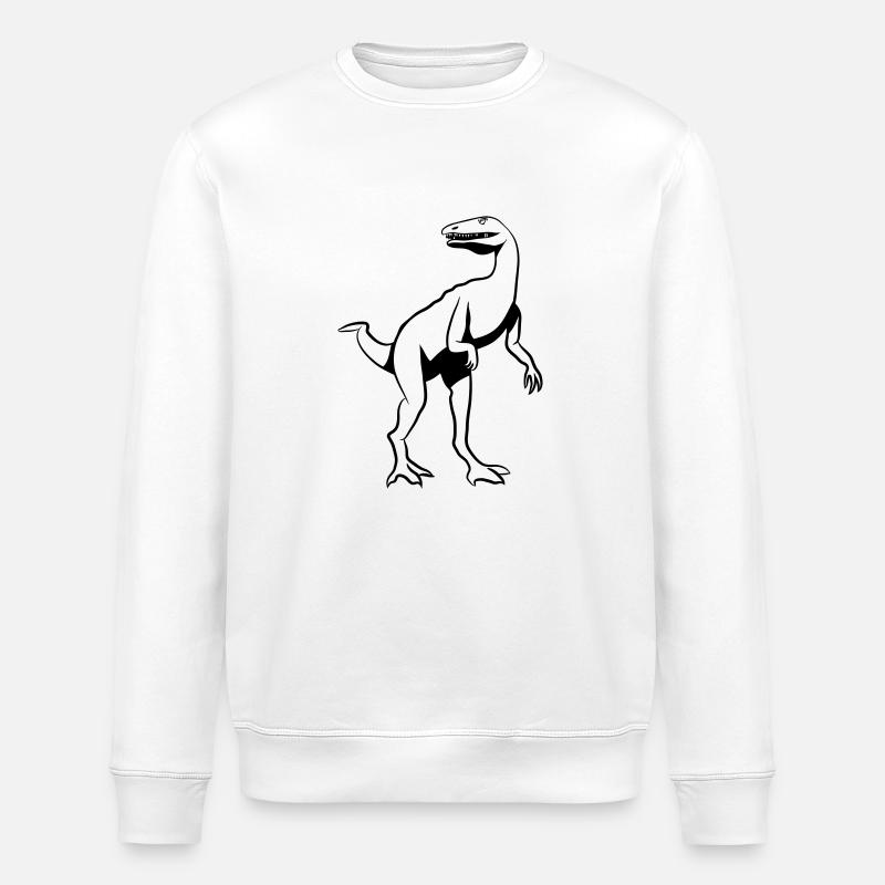 Dinosaur Bouton Dinosaur - Sweat bio ROLLER Stanley/Stella Unisexe - blanc