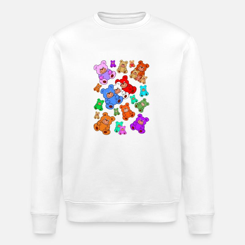 Teddybären / Teddys - Stanley/Stella Unisex Bio-Sweatshirt ROLLER - Weiß