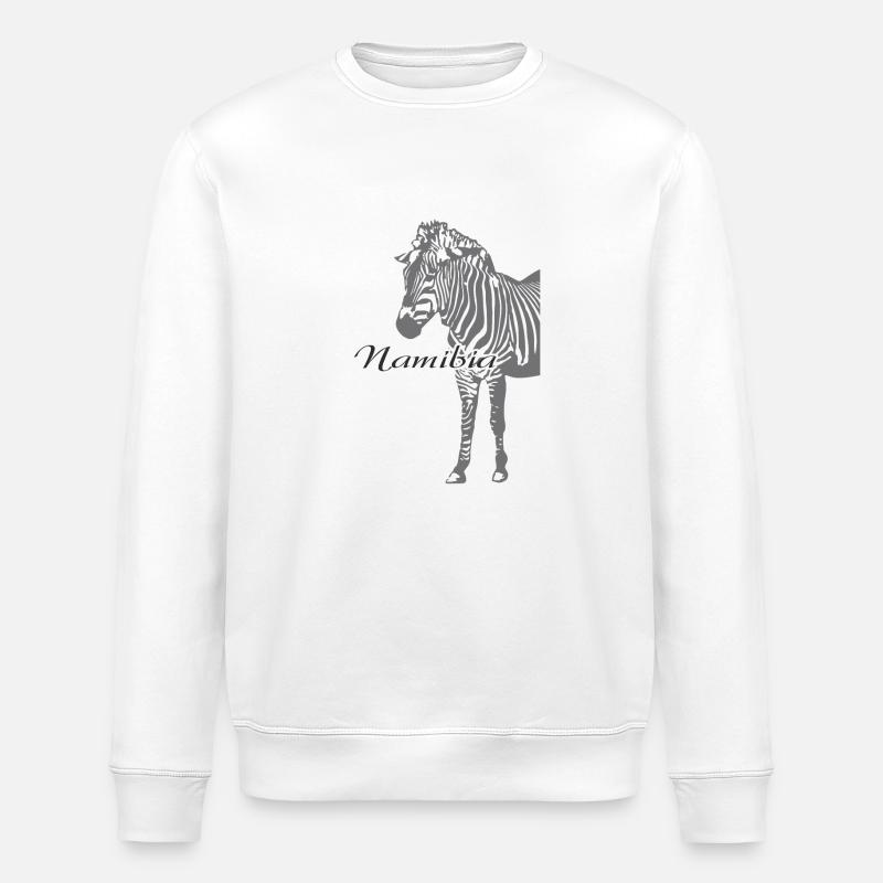 Namibia - Zebra - Stanley/Stella Unisex Bio-Sweatshirt ROLLER - Weiß