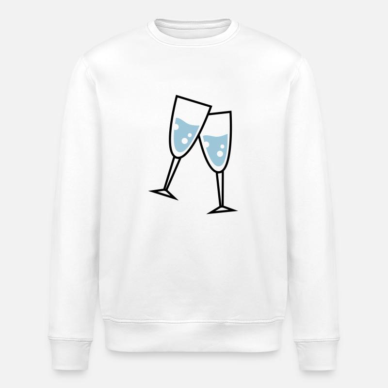 glas champaign - Stanley/Stella ROLLER Unisex Organic Sweatshirt - white