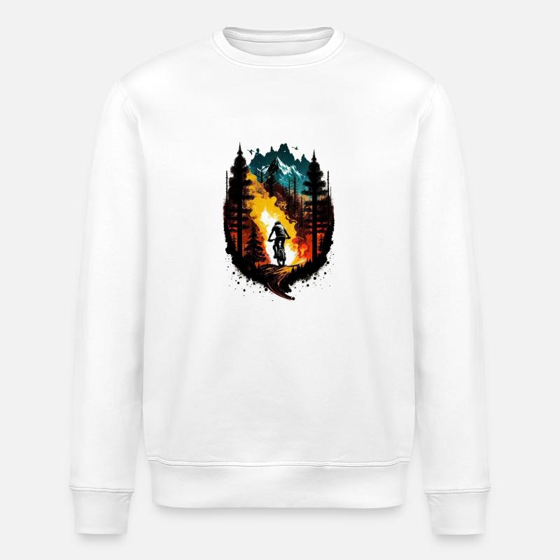 Mountainbiker - Stanley/Stella Unisex Bio-Sweatshirt ROLLER - Weiß