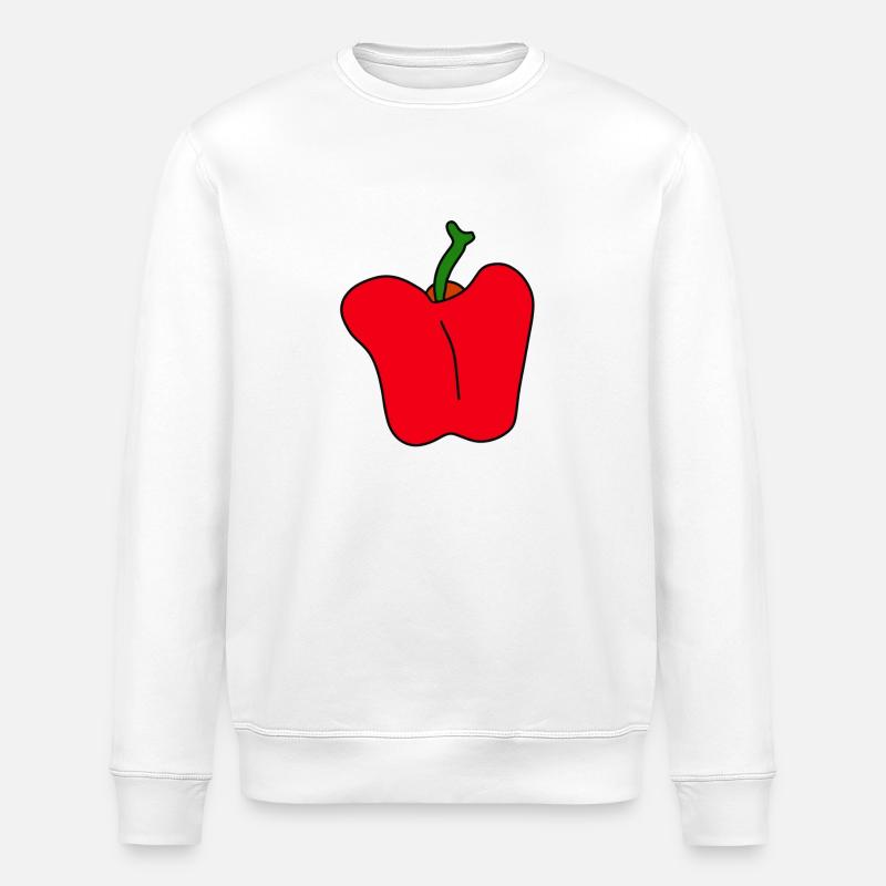 Poivrons simples - Sweat bio ROLLER Stanley/Stella Unisexe - blanc