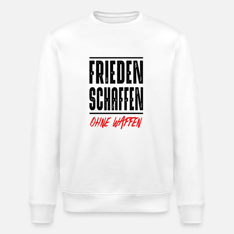 Frieden schaffen - Stanley/Stella Unisex Bio-Sweatshirt ROLLER - Weiß