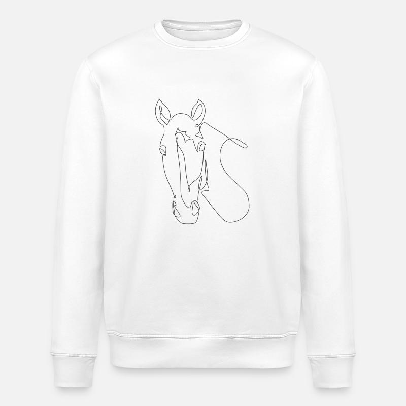 Pferdekopf Mimi - Stanley/Stella Unisex Bio-Sweatshirt ROLLER - Weiß