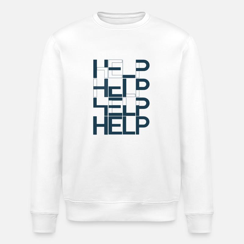 Help - Stanley/Stella ROLLER Unisex Organic Sweatshirt - white