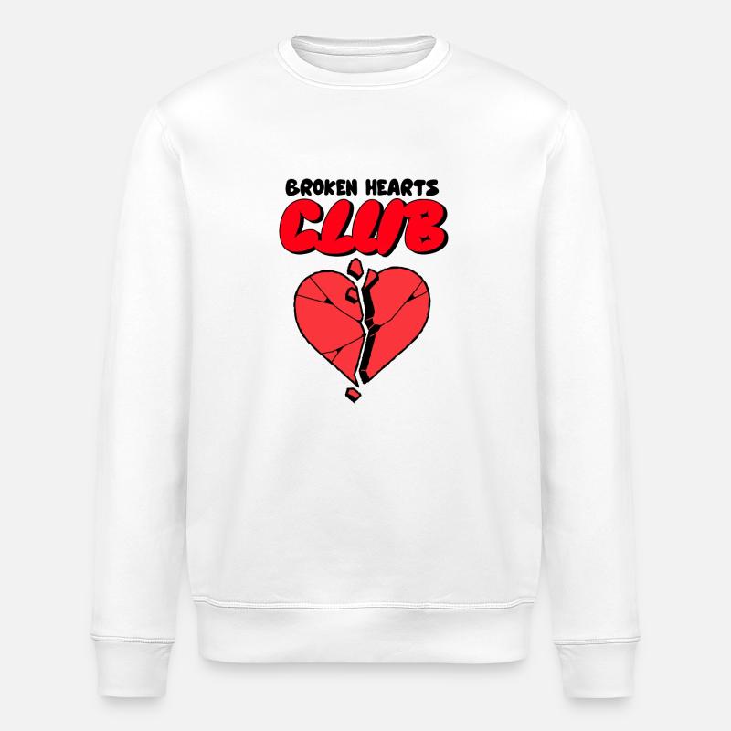 Broken Heart - Stanley/Stella Unisex Bio-Sweatshirt ROLLER - Weiß