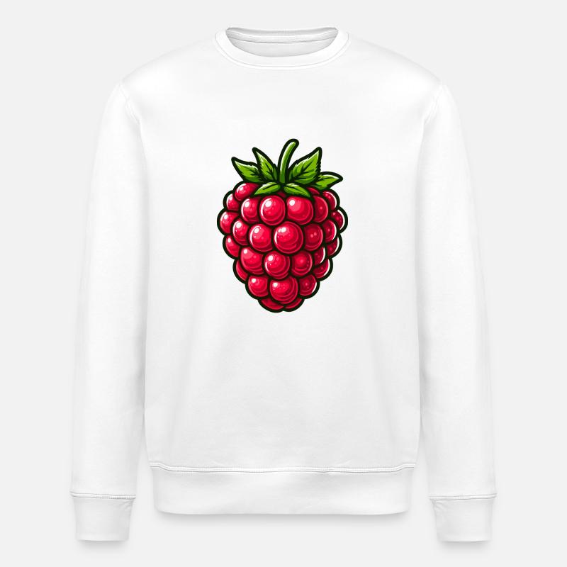 Framboise, fruit - Sweat bio ROLLER Stanley/Stella Unisexe - blanc