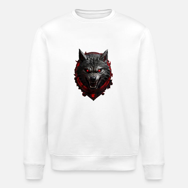 Devil's Wolf - Stanley/Stella ROLLER Unisex Organic Sweatshirt - white