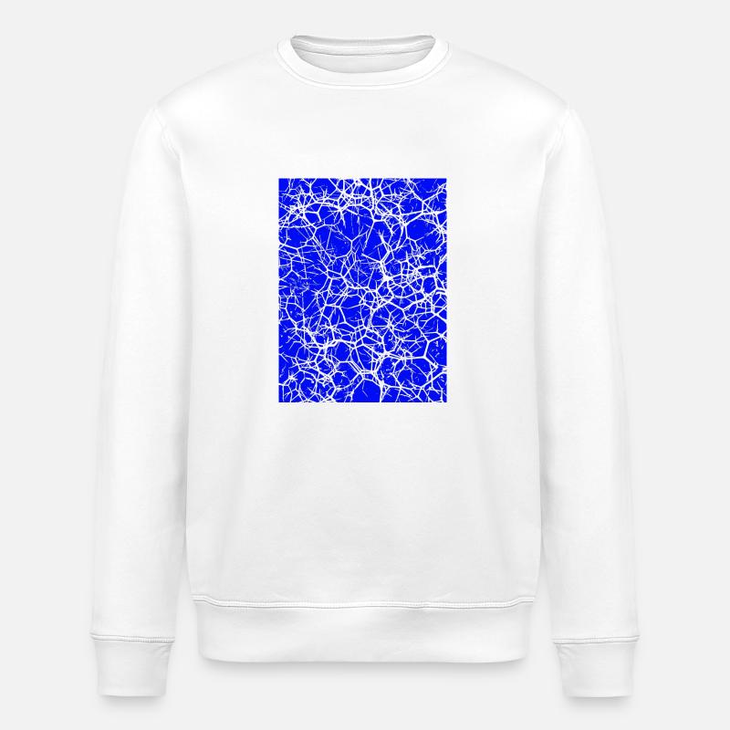 blue thorn pattern - Stanley/Stella ROLLER Unisex Organic Sweatshirt - white