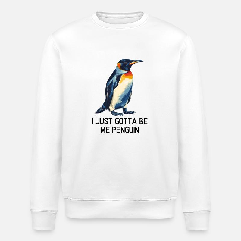 Ich muss einfach ich Pinguin sein - Stanley/Stella Unisex Bio-Sweatshirt ROLLER - Weiß